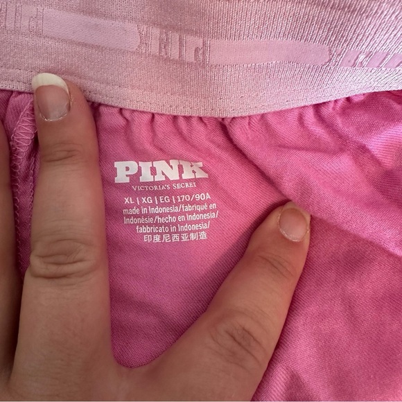 Victoria's Secret PINK Womens Pink Boxer Sleep Shorts with P logo Spring Flirty - Picture 5 of 7
